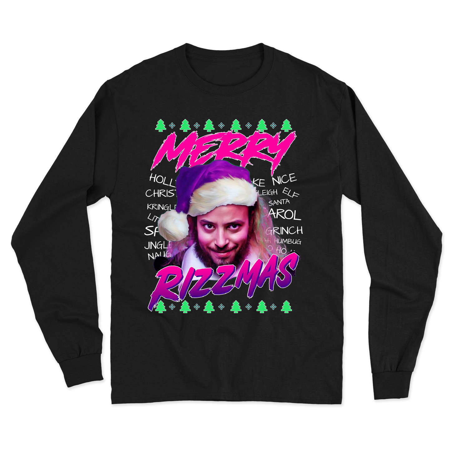 "Merry Rizzmas" Goose Long Sleeve Tee