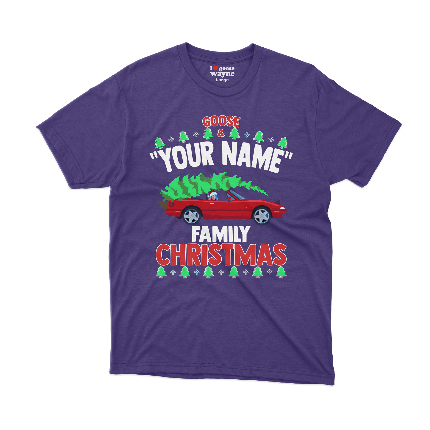 Goose "Your Name" Custom Family Christmas Tee