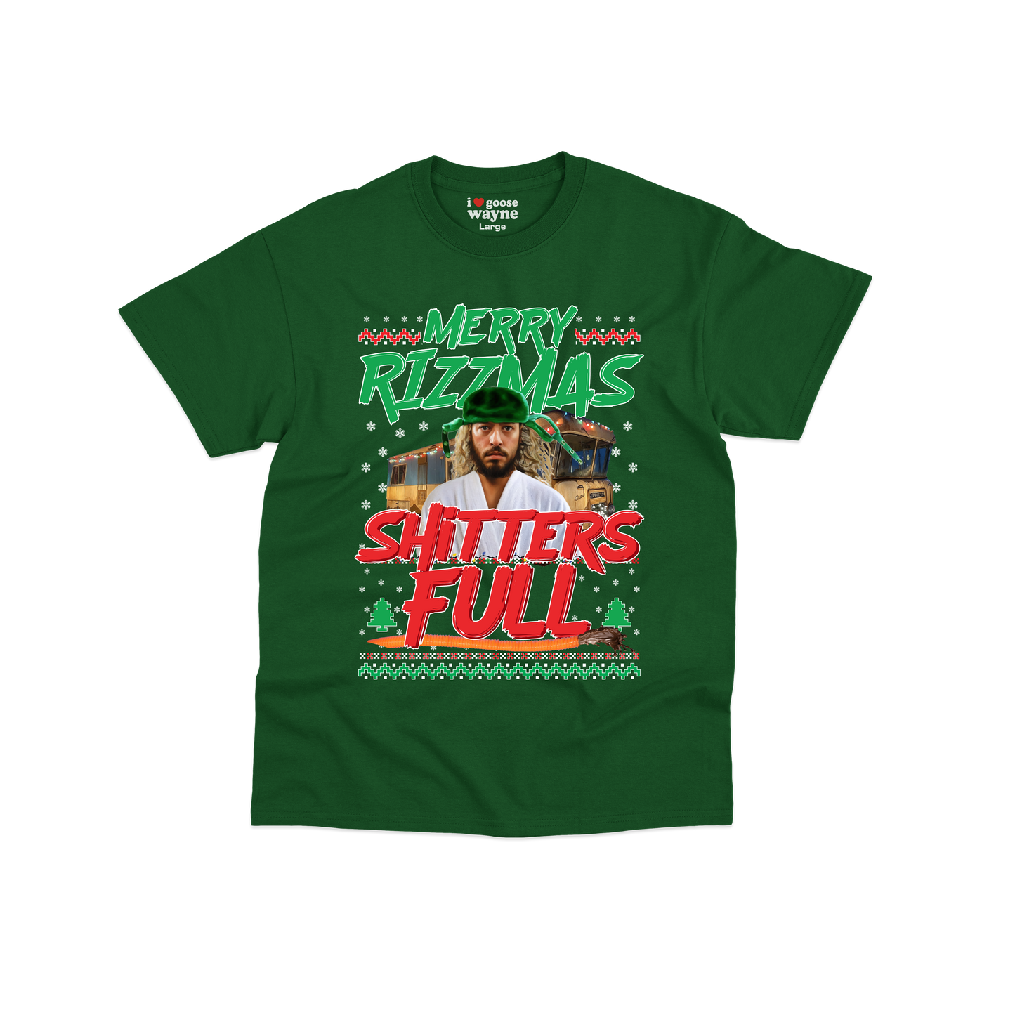 "Merry Rizzmas - Shitters Full" Cousin Goose Youth Tee