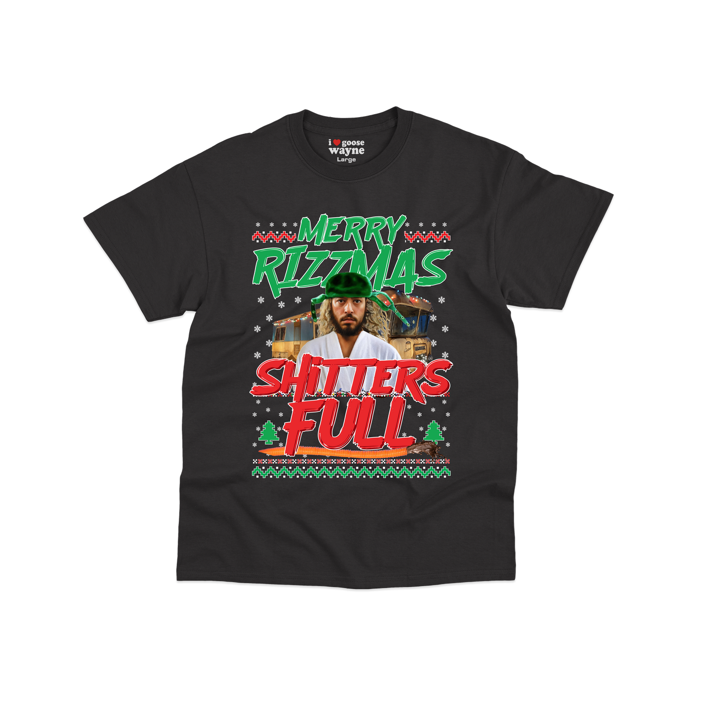 "Merry Rizzmas - Shitters Full" Cousin Goose Youth Tee