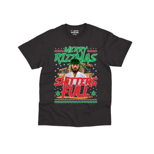 "Merry Rizzmas - Shitters Full" Cousin Goose Youth Tee