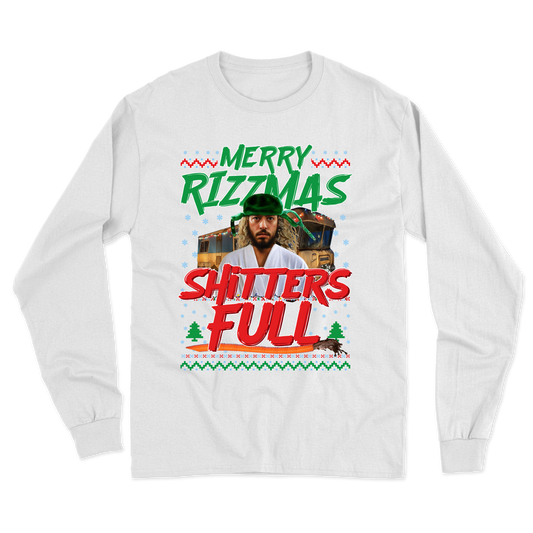 "Merry Rizzmas - Shitters Full" Cousin Goose Long Sleeve Tee