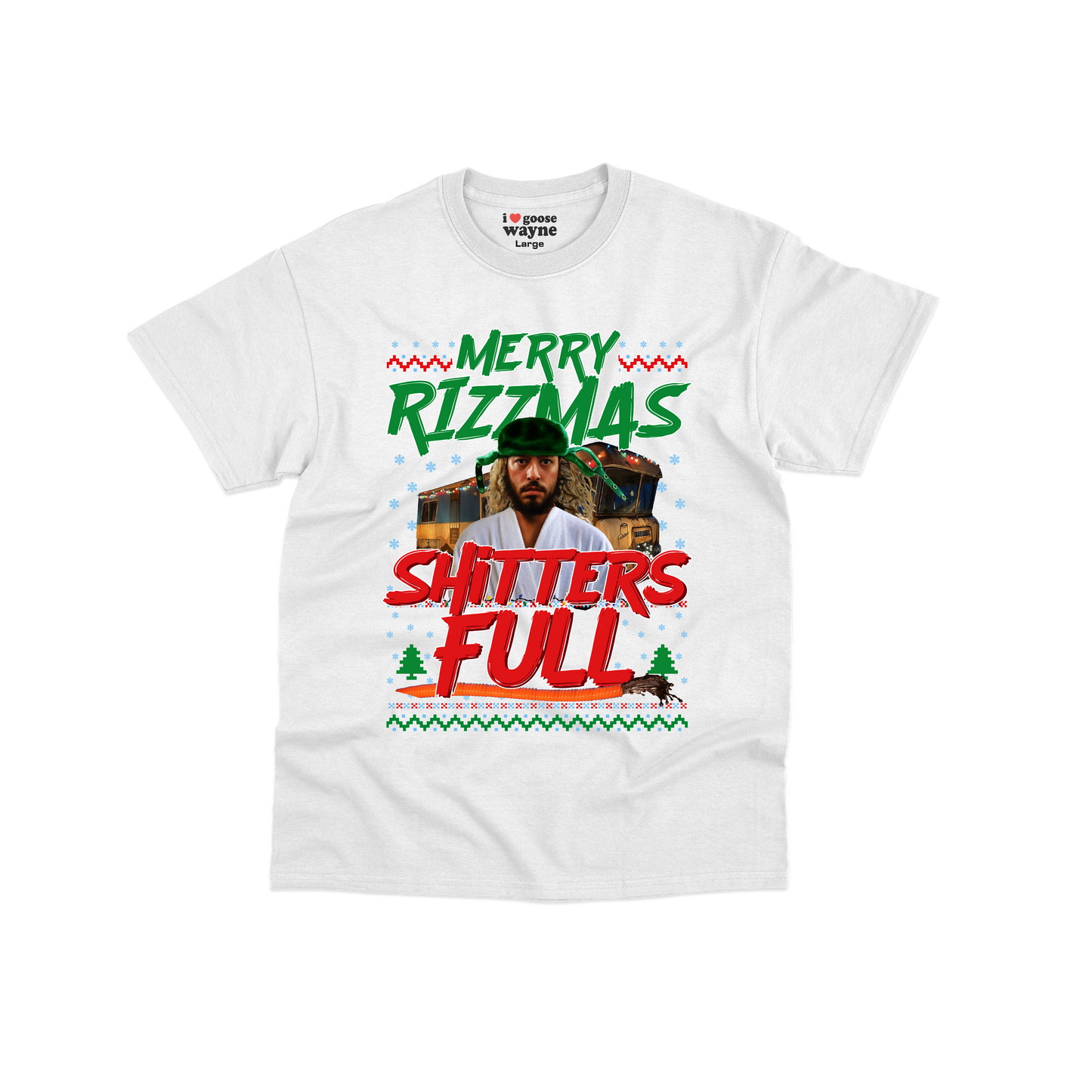 "Merry Rizzmas - Shitters Full" Cousin Goose Youth Tee