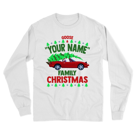 Goose "Your Name" Custom Family Christmas Long Sleeve Tee