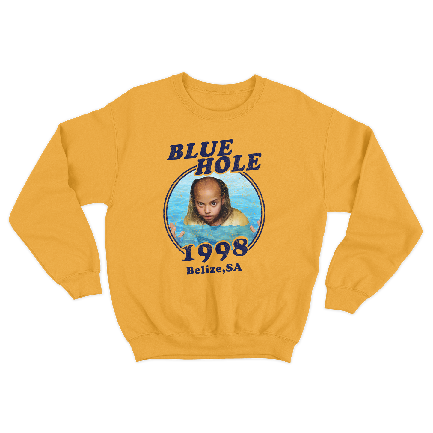 "Blue Hole" Little Goose Crewneck Sweatshirt