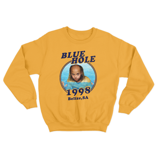 "Blue Hole" Little Goose Crewneck Sweatshirt