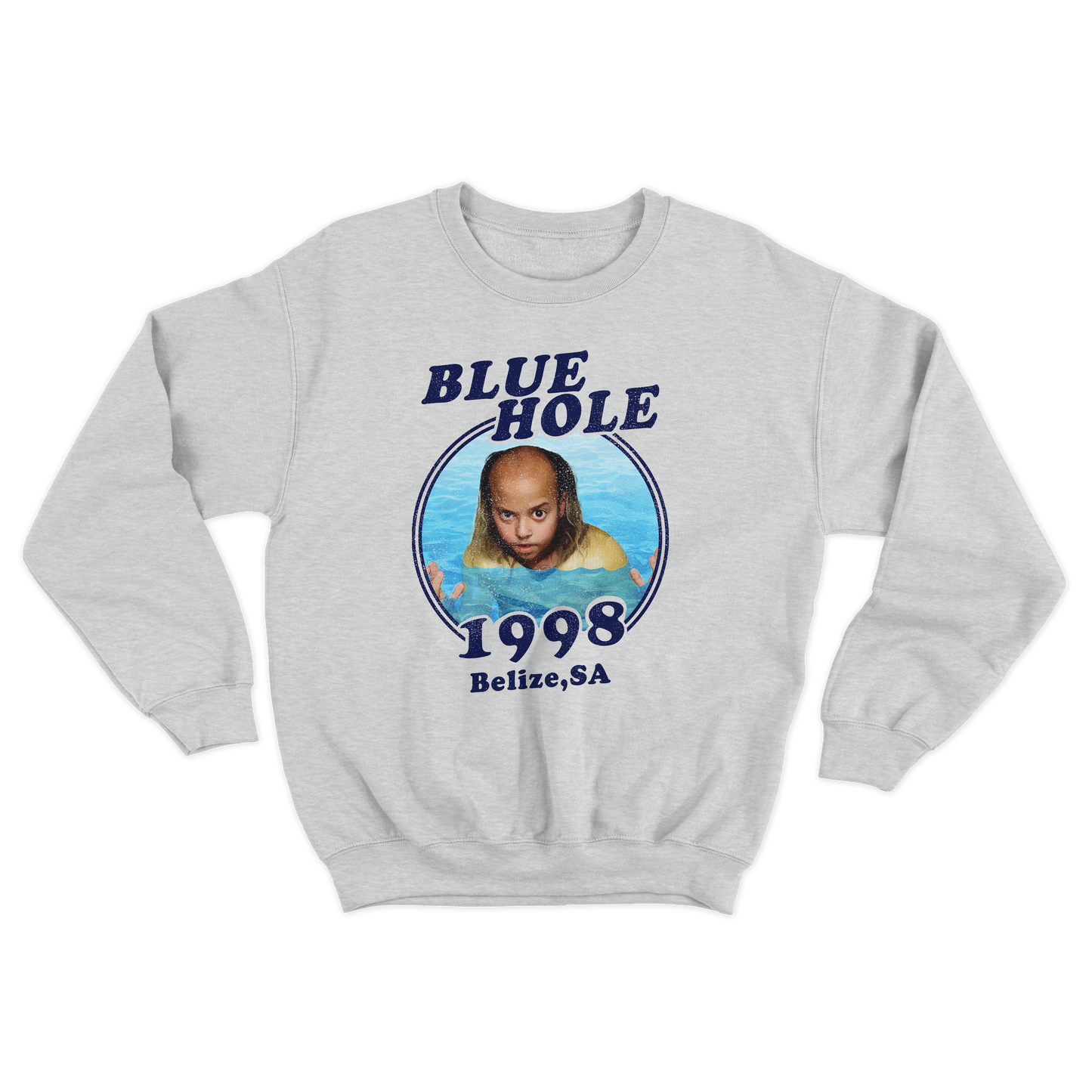 "Blue Hole" Little Goose Crewneck Sweatshirt