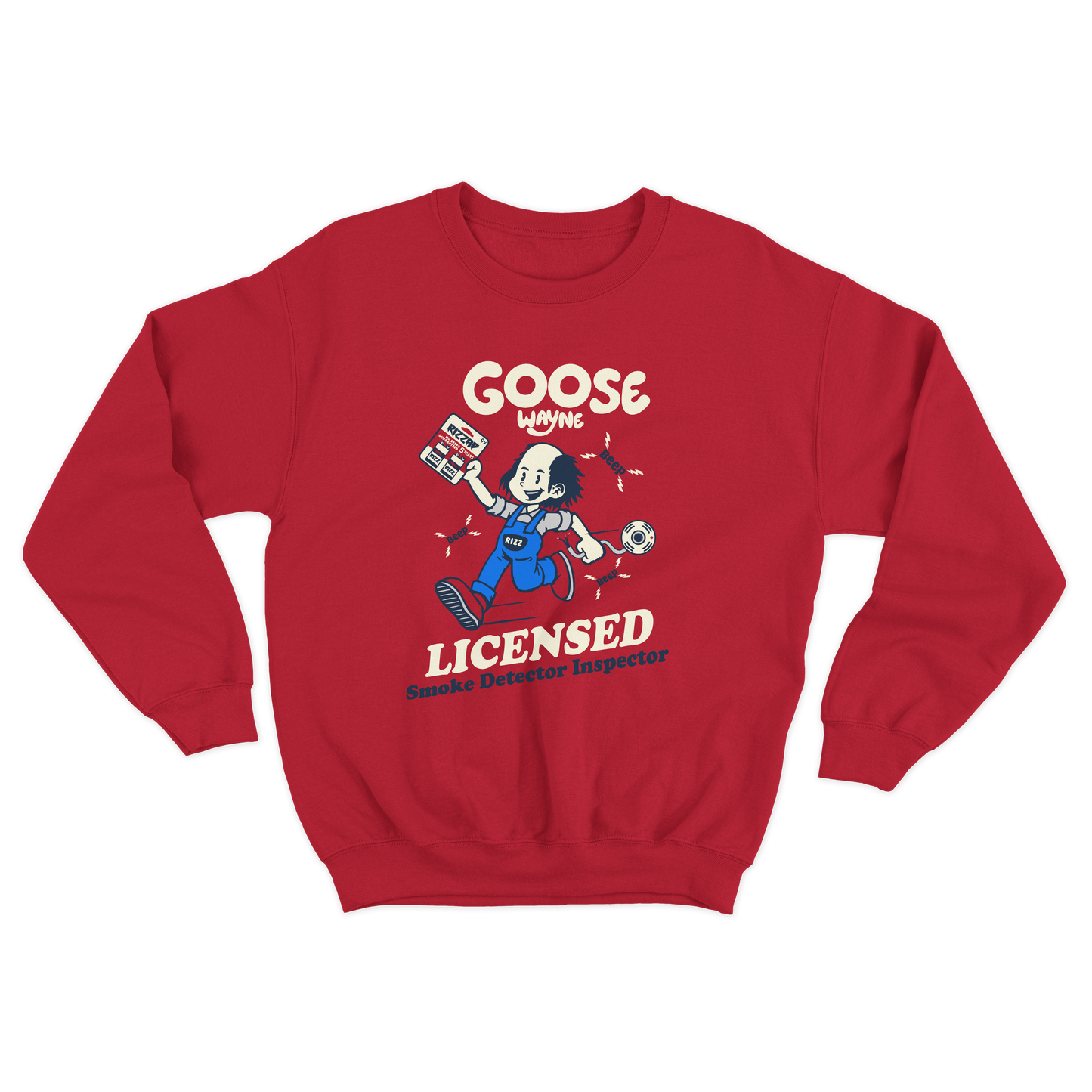 "Smoke Detector Inspector" Goose Wayne Crewneck Sweatshirt