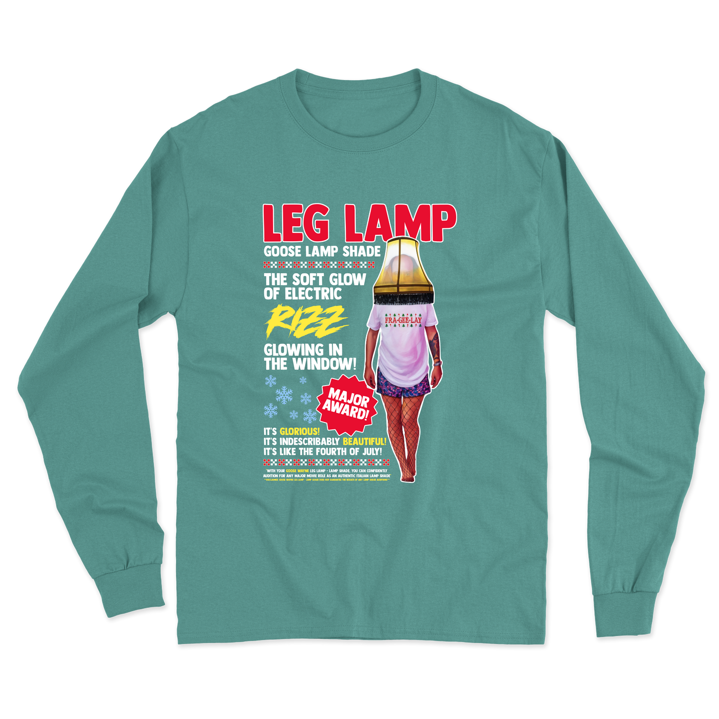 Goose Wayne "Leg Lamp" Christmas Story Long Sleeve Tee