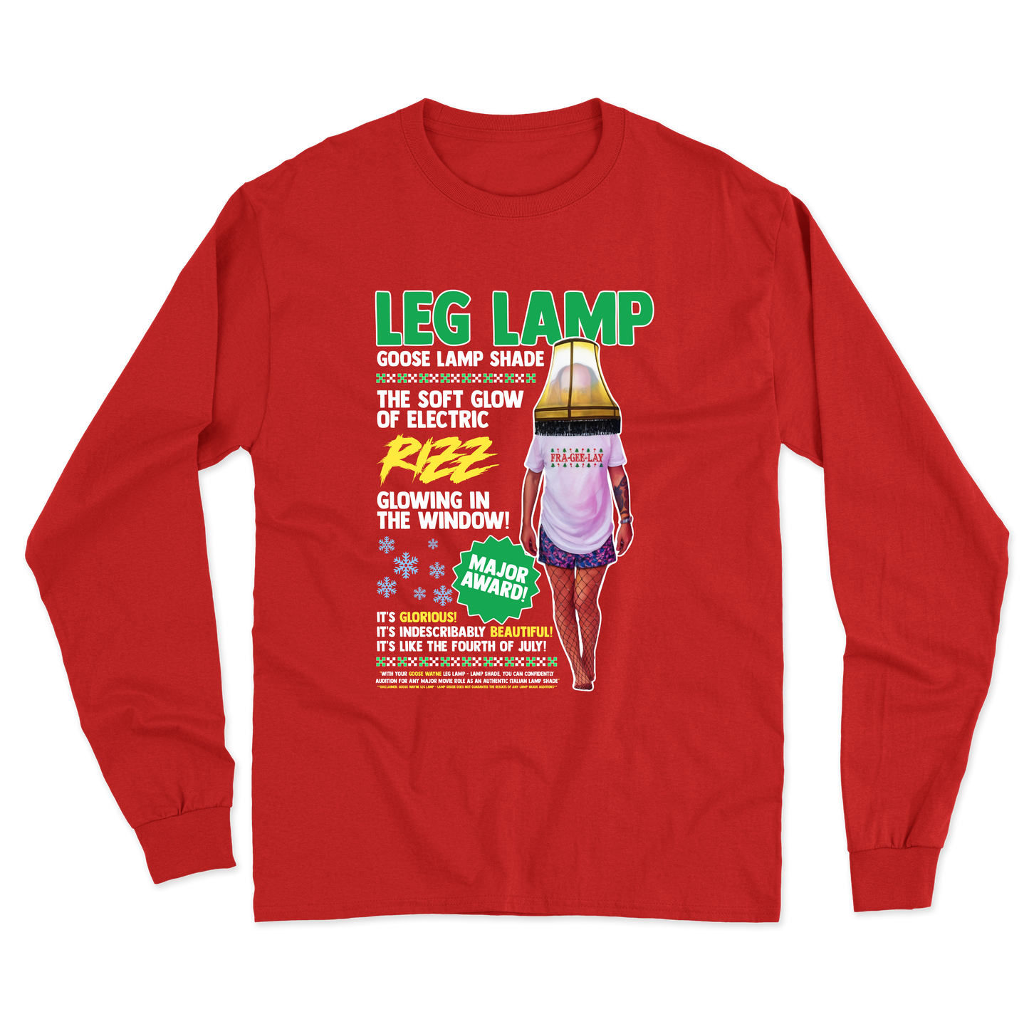 Goose Wayne "Leg Lamp" Christmas Story Long Sleeve Tee