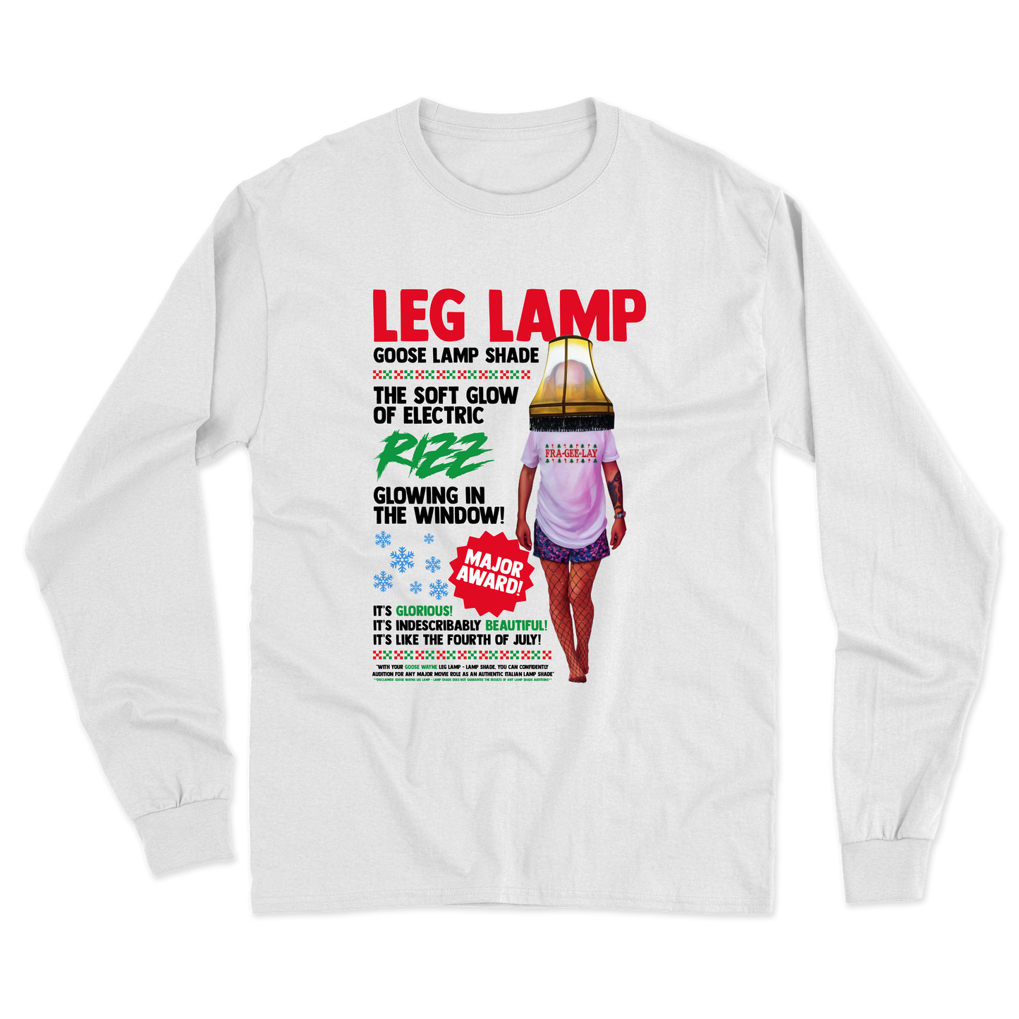 Goose Wayne "Leg Lamp" Christmas Story Long Sleeve Tee