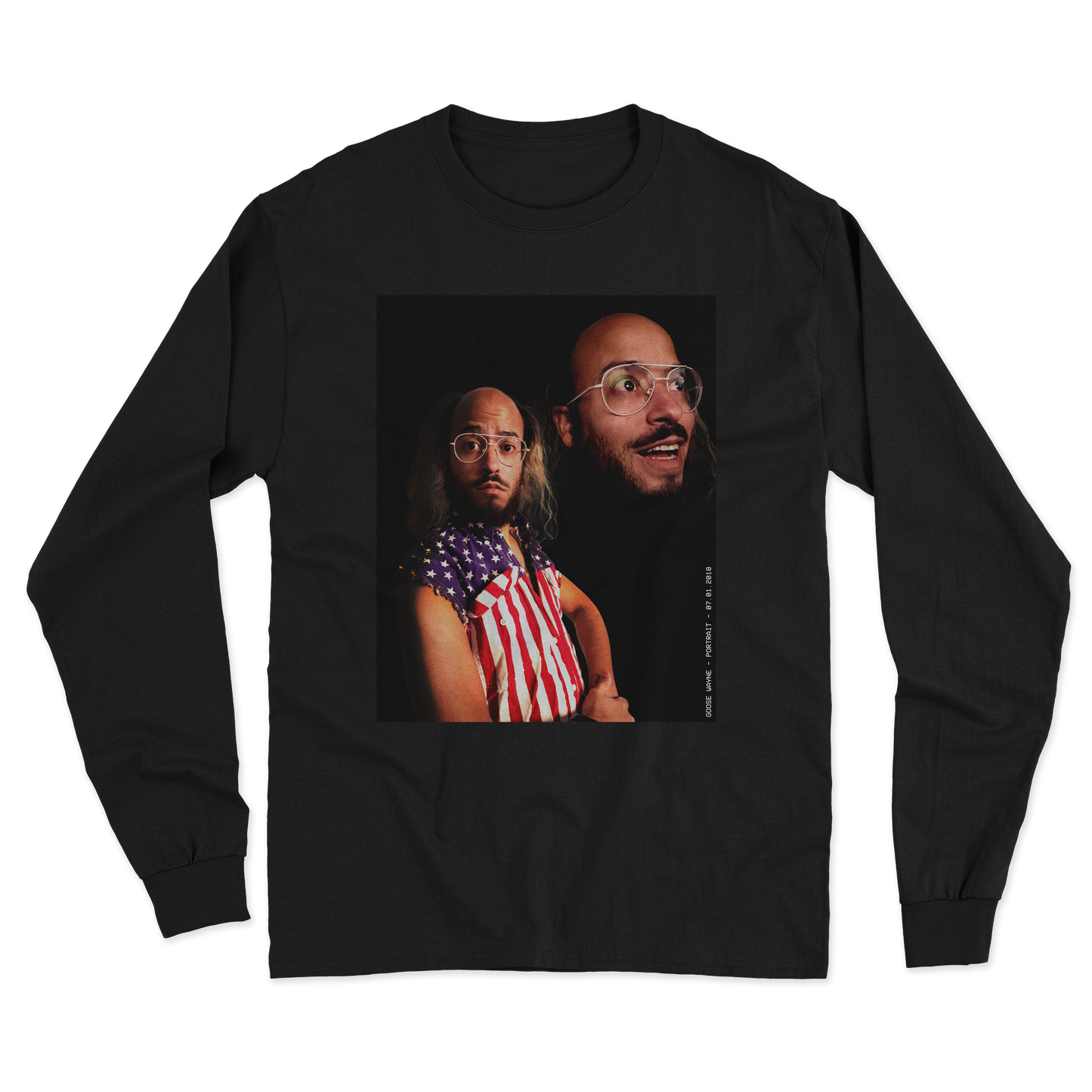 Retro Wayne Portrait Long Sleeve Tee